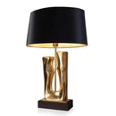 Axyaa Gold & Black Metal Table Lamp