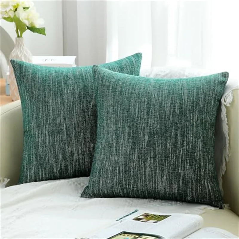 Axyaa Chenille Pillow Cover 45x45cm Decorative Throw Pillowcase for Sofa, Soft Luxury Texture