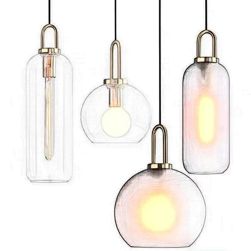 Axyaa Smoke Glass Pendant Lights for Home Decor & Lighting