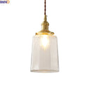 Axyaa Copper Glass LED Pendant Lights Modern Hanging Lamp for Home Decor
