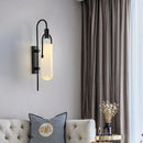 Axyaa Gold/Black Glass Modern Arc Wall Sconce LED Surface Mount Bedroom Wall Lamp