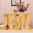 Axyaa Gold-Plated Ceramic Vase: Elegant Home Decor & Wedding Decoration