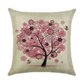 Axyaa Cartoon Pattern Linen Pillowcase - Home Sofa Decorative Cushion Cover