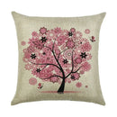 Axyaa Cartoon Pattern Linen Pillowcase - Home Sofa Decorative Cushion Cover