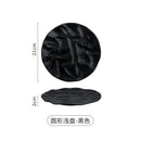 Axyaa Ceramic Pleated Western Dessert Salad Plate Set