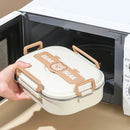 Axyaa Stainless Steel Microwavable Bento Lunch Box with Insulated Bag