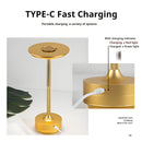 Axyaa Wireless LED Desk Lamp Portable Dimming Touch USB Reading Lamp