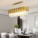 Axyaa Crystal LED Chandelier: Luxury Nordic Living Room Pendant Lamps