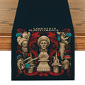 Axyaa Abstract Sculpture Pattern Table Runner for Wedding Party Dining Decor