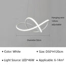 Axyaa Modern Aluminum LED Pendant Chandelier for Dining Kitchen Living Room