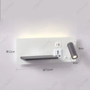 Axyaa LED Wall Lamp with Adjustable Angle and USB Charging Port
