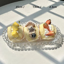 Axyaa Retro Heart Glass Dessert Plates Set for Home Table Decor