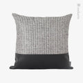 Axyaa Modern Silver & Black Jacquard Stitch Pillow for Stylish Bedroom Decor