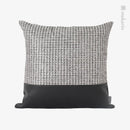 Axyaa Modern Silver & Black Jacquard Stitch Pillow for Stylish Bedroom Decor