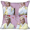 Axyaa Satin Hwang Hyunjin Pillow Cover - Decorative Bedroom Office Pillowcase Square Zipper Case