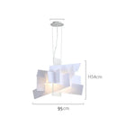 Luxury Rectangular Chandelier by Axyaa - Modern Lighting for Living Room