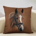 Luxury Axyaa Horse Cushion Cover 45x45cm Linen Pillow Case for Home Decor