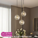 Axyaa Glass Ball Pendant Light: Modern LED Ceiling Lamp for Bedroom, Kitchen, or Dining Room
