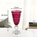 Axyaa Transparent Glass Vase Desk Decoration Goblet Shape for Hydroponics and Flower Arrangement