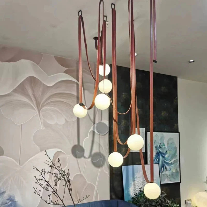 Axyaa Glass Ball Pendant Lamp for Modern Living Spaces