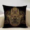 Axyaa Hamsa Cushion Cover, Mandala Sofa Pillow Case, 45x45cm