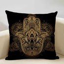 Axyaa Hamsa Cushion Cover, Mandala Sofa Pillow Case, 45x45cm