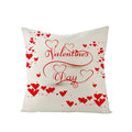 Valentine's Day Love Heart Cushion Cover 45x45cm by Axyaa