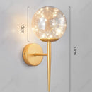 Axyaa LED Glass Sphere Wall Lamp for Bedroom Living Room Dining Room Lighting