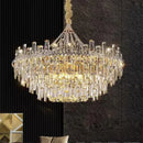 Axyaa Clear Crystal Chandeliers - Modern Luxury E14 LED Pendant Lamp for Home Decoration