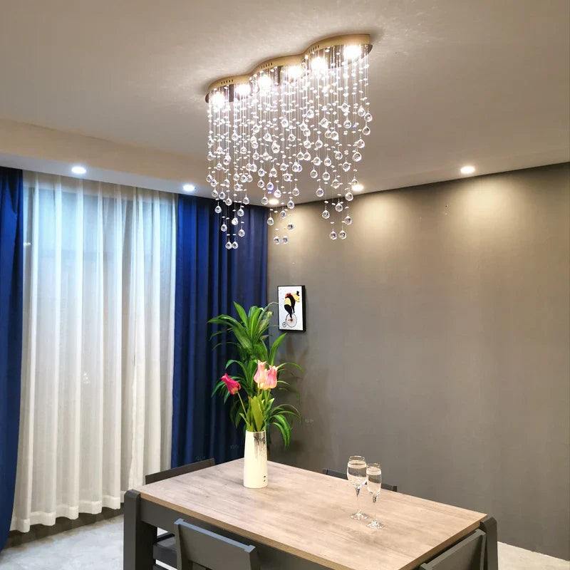 Elegant Oval Crystal Chandelier by Axyaa