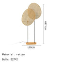 Axyaa Handmade Rattan Floor Lamp, Office LED Standing Light for Living Room & Bedroom