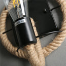 Axya Hemp Rope Wall Sconce - Retro Country Style Indoor Lighting