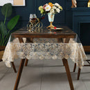 Axyaa Waterproof Clear PVC Lace Tablecloth for Dining Table Outdoor Party Decor
