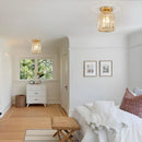 Axyaa Nordic Crystal Ceiling Light: Modern E27 Fixture for Bedrooms, Corridors, Restaurants