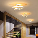 Axyaa Spiral LED Ceiling Light for Home Decor, Black/White, Modern Lighting Fixtures