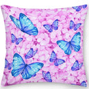 Axyaa Butterfly Flower Square Cushion Cover - Double Sided Home Decor