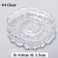 Axyaa Gold Rim Glass Saucer Plates for Tea Coffee Cup - Set of 1