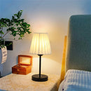 Axyaa Nordic Retro Pleated Table Lamp LED Night Light for Bedroom and Home Decor