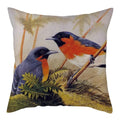 Magpie Print Cushion Cover by Axyaa: Decorative Flora & Fauna Pillowcase for Home