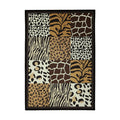 Axyaa Leopard Print Area Rug: Modern Living Room Carpet, Non-slip Washable Mat