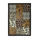 Axyaa Leopard Print Area Rug: Modern Living Room Carpet, Non-slip Washable Mat