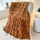 Axyaa Faux Rabbit Fur Couch Blanket: Soft, Plush, Lightweight Throw for Cozy Comfort