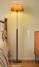 French Vintage Walnut Floor Lamp by Axyaa for Bedside & Living Room