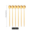 Axyaa Matte Gold Tableware Cutlery Set Stainless Steel Flatware Kitchen Dinner