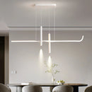 Axyaa Modern LED Dining Chandelier Minimalist Line Spot Lamp Fixture