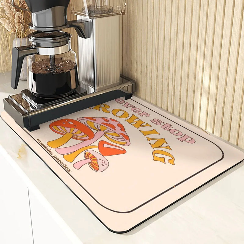 Axyaa Cartoon Pattern Kitchen Drying Mat - Non-Slip Table Coasters & Placemat