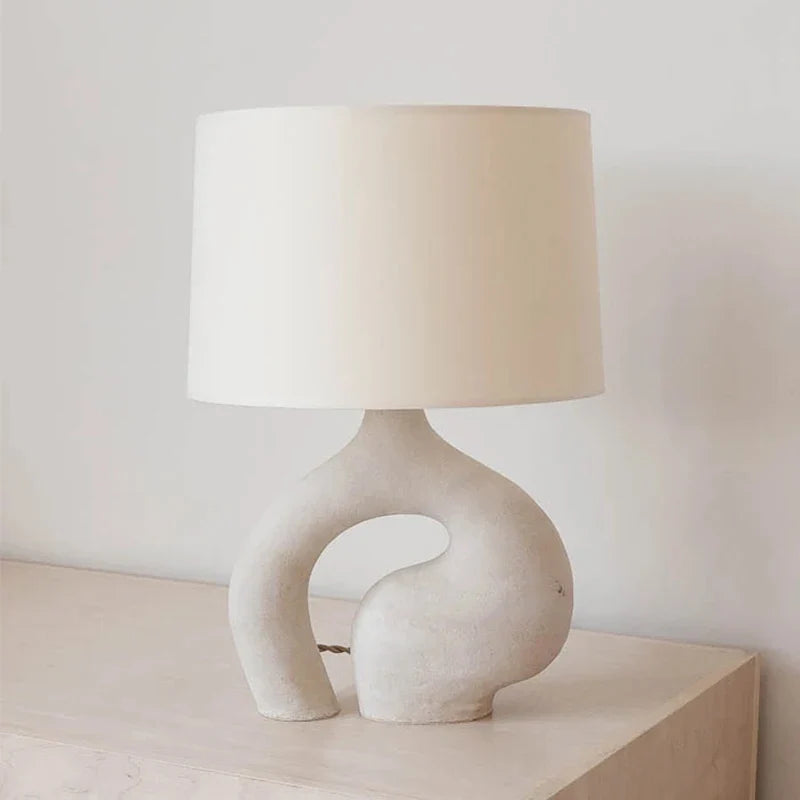 Axyaa Nordic Cloth Art Table Lamp for Living Room Bedroom Study, Creative Design