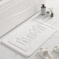 Axyaa Embossed Velvet Bathroom Floor Rug High Quality Non-slip Bath Mat