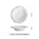 Axyaa Rock Pattern Ceramic Deep Plate - Premium White Restaurant Tableware