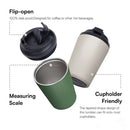 Axyaa 12oz Stainless Steel Insulated Travel Mug Thermos Vacuum Coffee Cup